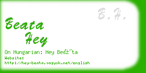 beata hey business card